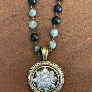 French Kande Medallion Necklace